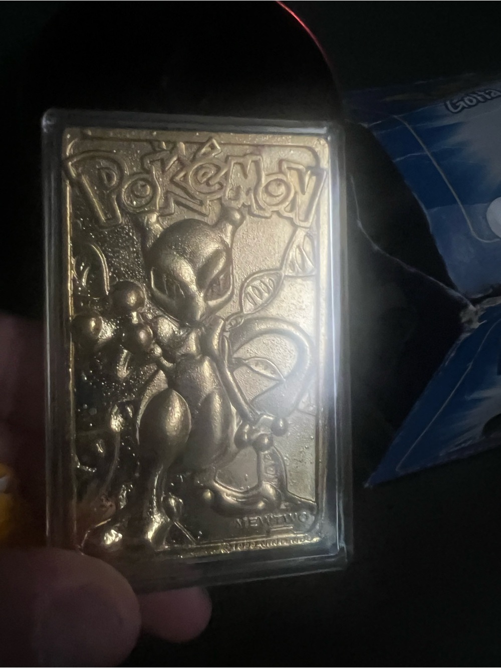 1999 Vintage 23k Gold Plated MEWTWO Collector Card (mint condition)